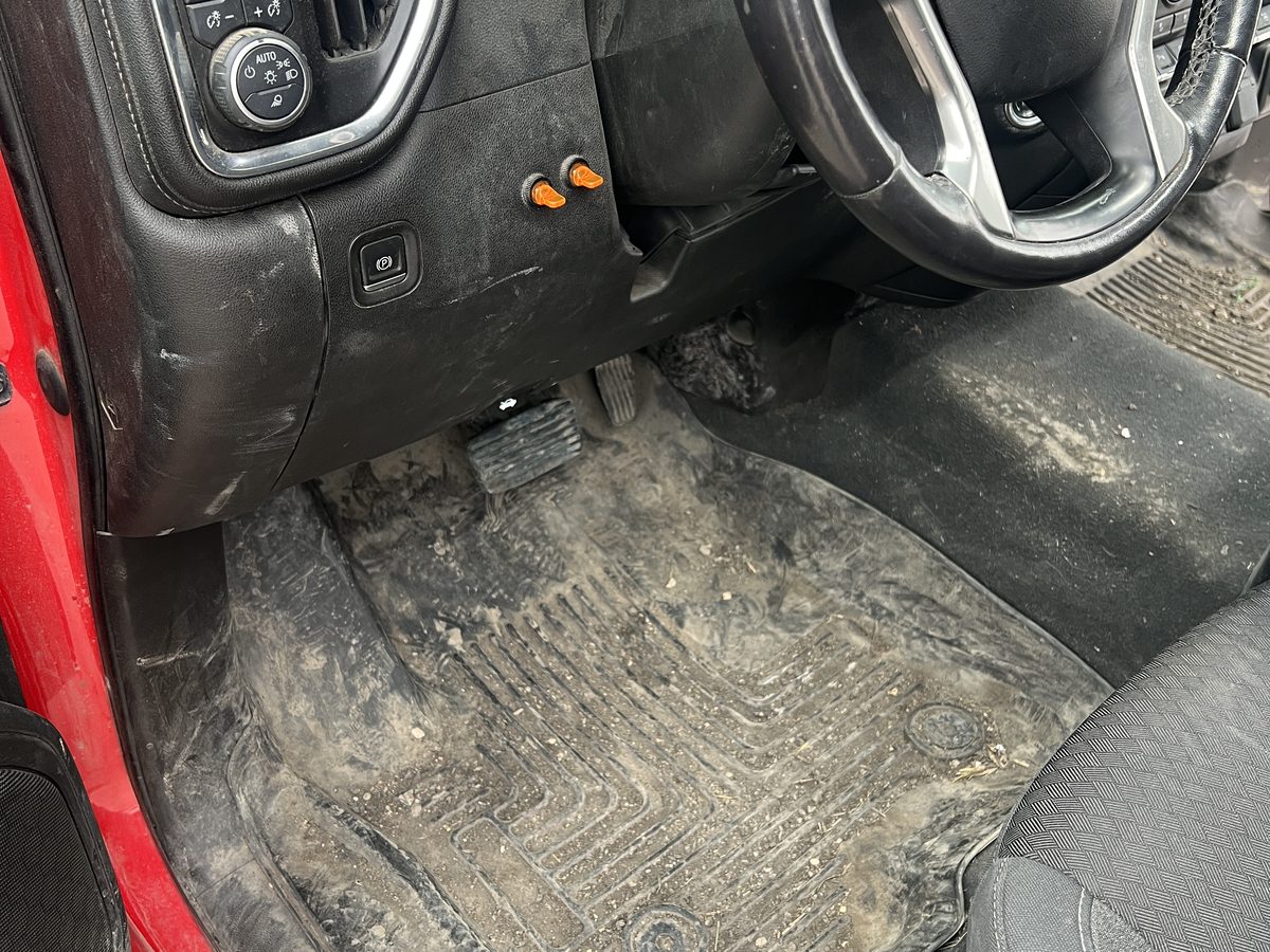 Interior detail before — dirty cab Fargo-Moorhead