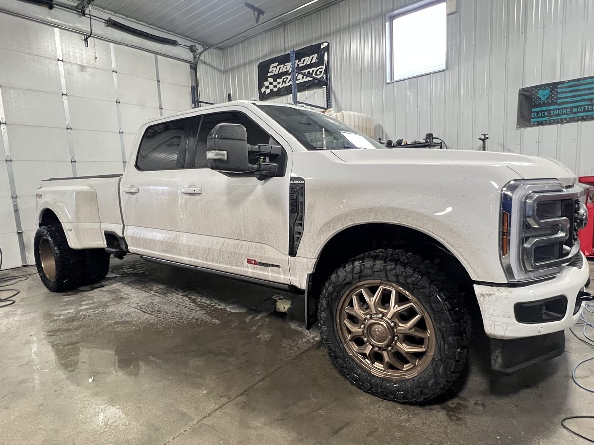 Exterior detail before — dirty truck Fargo