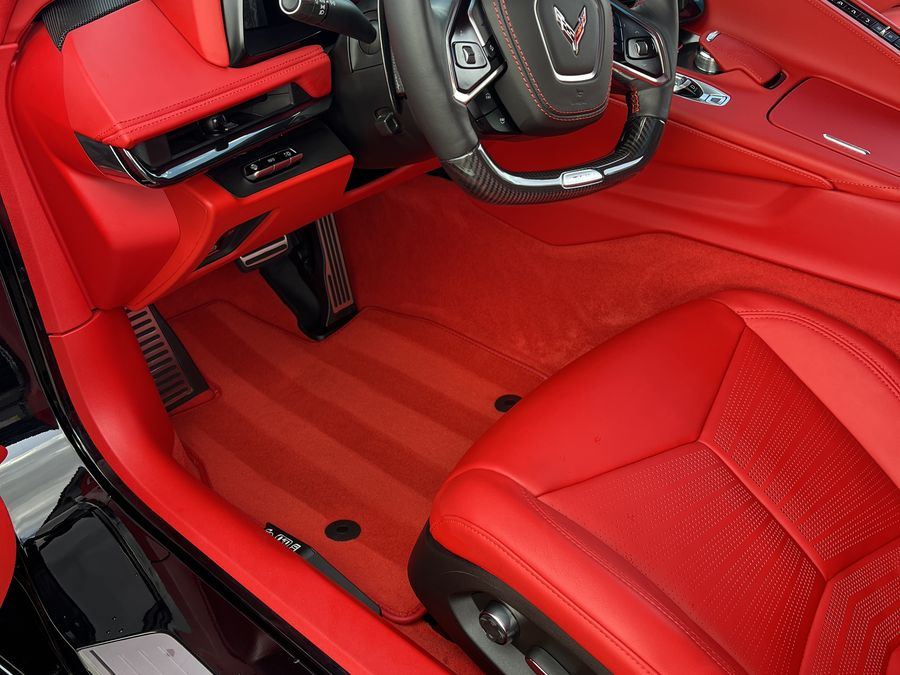 Corvette Z06 red interior detail — Voge Detailing